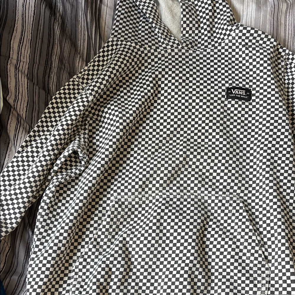 Vans Black and White Checkered Hoodie